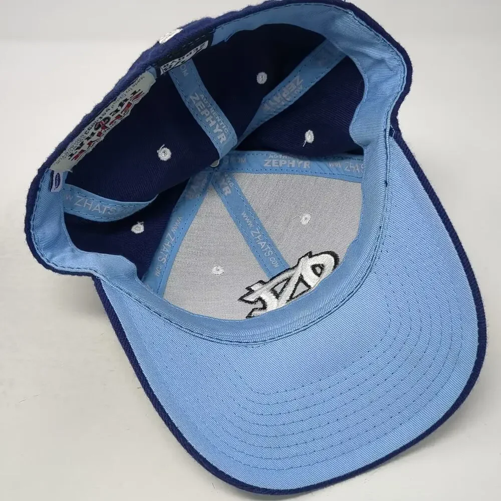 Zephyr North Carolina Tar Heels NCAA Blue Baseball Cap 7 1/8 Fitted Hat NC Logo